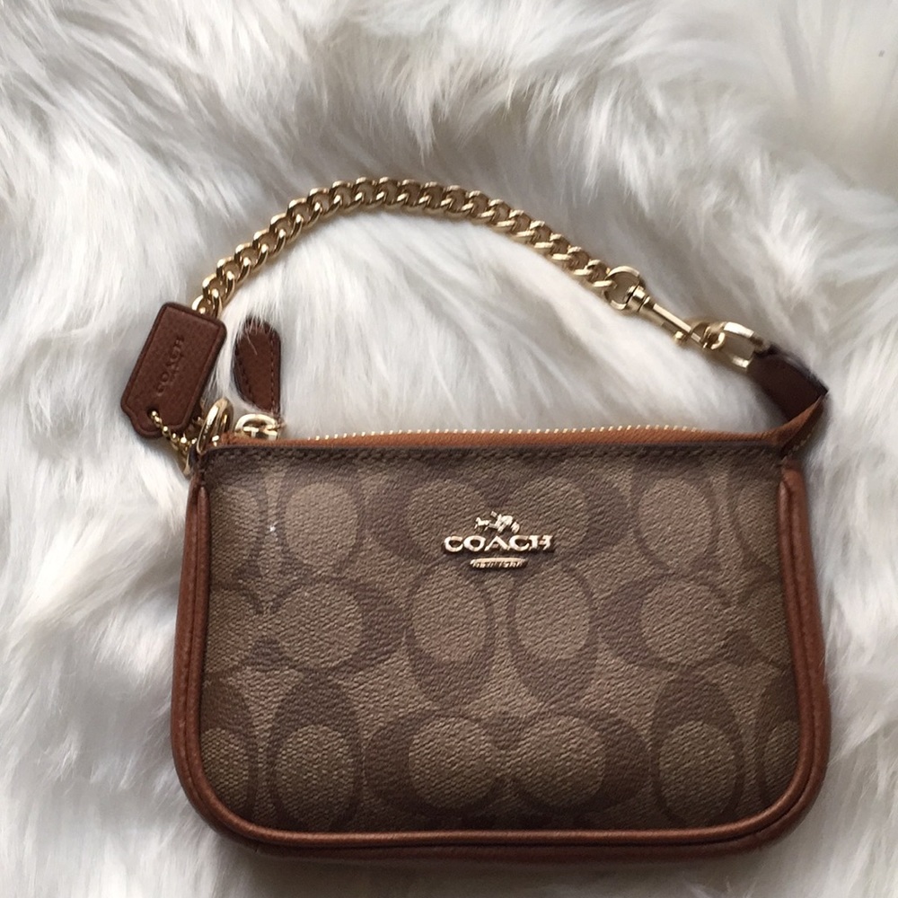 Coach Brown Wristlet